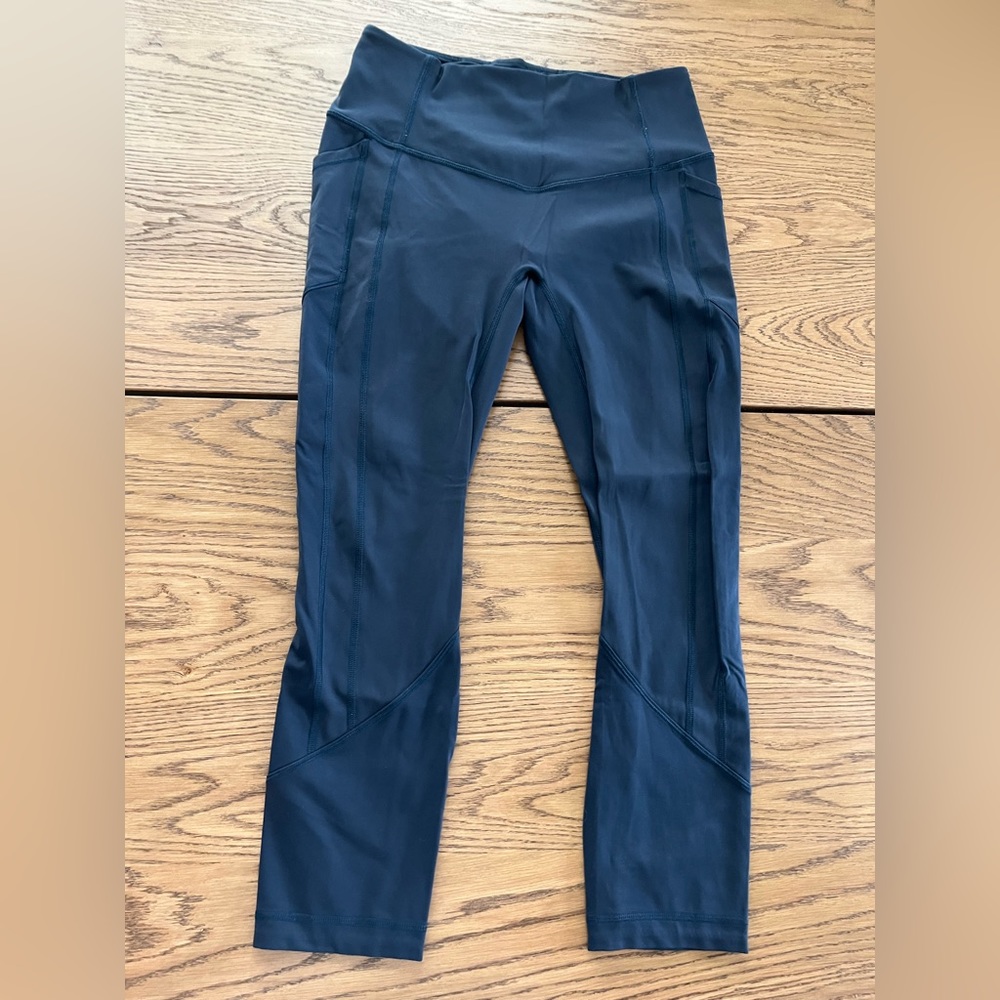 Lululemon all the right places crop 23” true navy size 8
